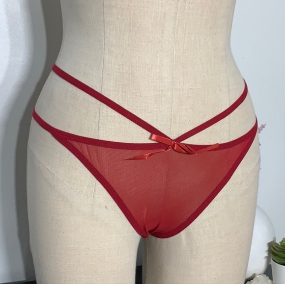 New Red Lace Chemise Lingerie Set - Picture 5 of 6